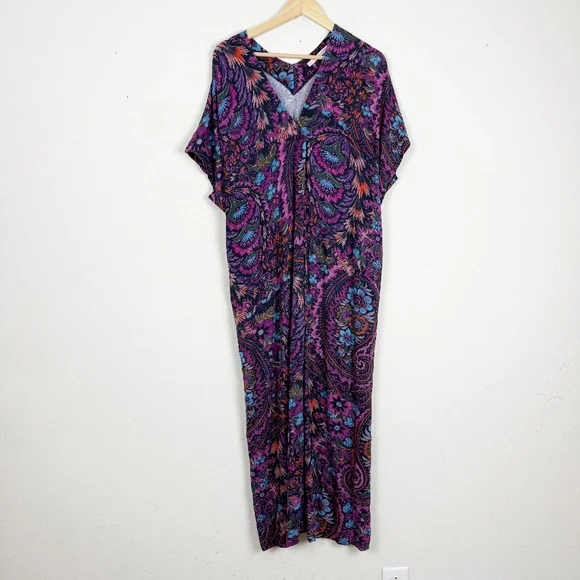 Peruvian Connection Paisley Thebes Maxi Dress Size Small - Picture 2 of 7